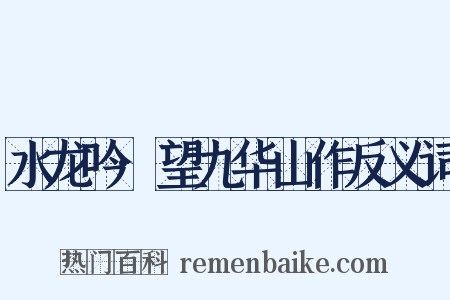 水龙吟·望九华山作反义词是什么意思的图片